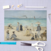 Edouard Manet – オンビーチ, Boulogne-sur-Mer 薄葉紙 (クラフト)