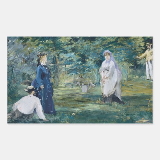 Edouard Manet – クロケーのゲーム 長方形シール (正面)
