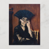 Edouard Manet – ファンのはがき付きBerthe Morisot ポストカード (正面)