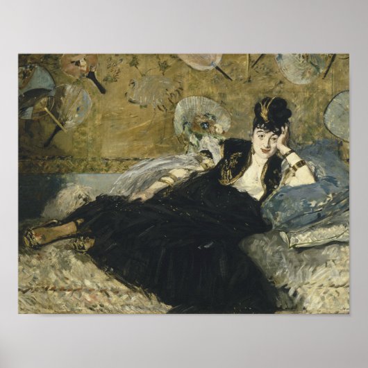 Edouard Manet – ファンの女性 ポスター (正面)