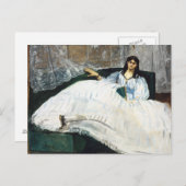 Edouard Manet – ファンの女性 ポストカード (正面/裏面)