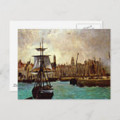 Edouard Manet – ボルドー港 ポストカード (正面/裏面)