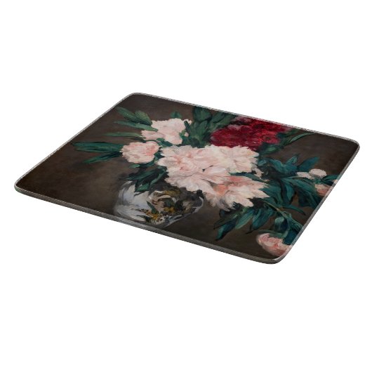 Edouard Manet – 小台座に牡丹の花瓶 カッティングボード (角)