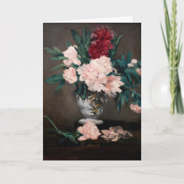 Edouard Manet – 小台座に牡丹の花瓶 カード
