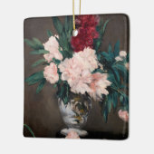 Edouard Manet – 小台座に牡丹の花瓶 セラミックオーナメント (左)