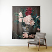 Edouard Manet – 小台座に牡丹の花瓶 タペストリー (インサイチュ)