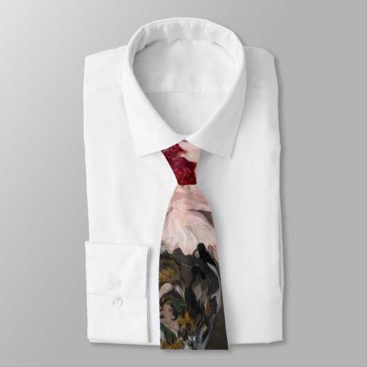 Edouard Manet – 小台座に牡丹の花瓶 ネクタイ (タイ)