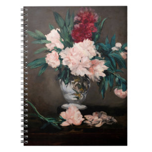 Edouard Manet – 小台座に牡丹の花瓶 ノートブック