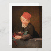 Edouard Manet – 少年とさくらんぼ 招待状 (正面/裏面)