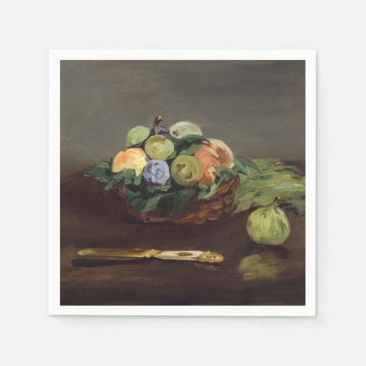 Edouard Manet – 果実のバスケット スタンダードカクテルナプキン (正面)