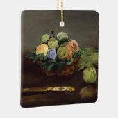 Edouard Manet – 果実のバスケット セラミックオーナメント (右)