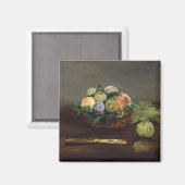Edouard Manet – 果実のバスケット マグネット (正面/裏面)