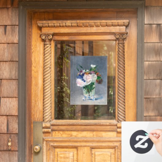 Edouard Manet – 水晶の花瓶の花 ウィンドウサイン (ホームデコレーション)