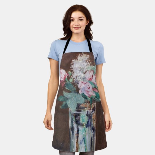Edouard Manet – 水晶の花瓶の花 エプロン (着用した状態)