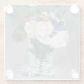 Edouard Manet – 水晶の花瓶の花 ガラスコースター (裏面)