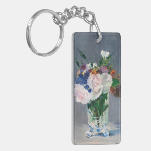 Edouard Manet – 水晶の花瓶の花 キーホルダー (正面左)