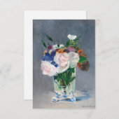 Edouard Manet – 水晶の花瓶の花 サンキューカード (正面/裏面)