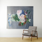 Edouard Manet – 水晶の花瓶の花 タペストリー (インサイチュ(横))