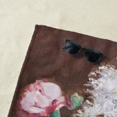 Edouard Manet – 水晶の花瓶の花 ビーチタオル (インサイチュ)