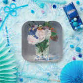 Edouard Manet – 水晶の花瓶の花 ペーパープレート (パーティー)