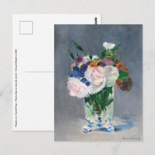 Edouard Manet – 水晶の花瓶の花 ポストカード