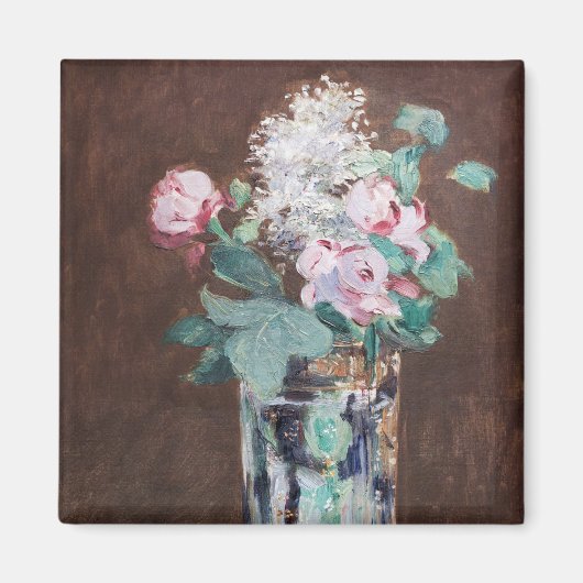 Edouard Manet – 水晶の花瓶の花 マグネット (正面)