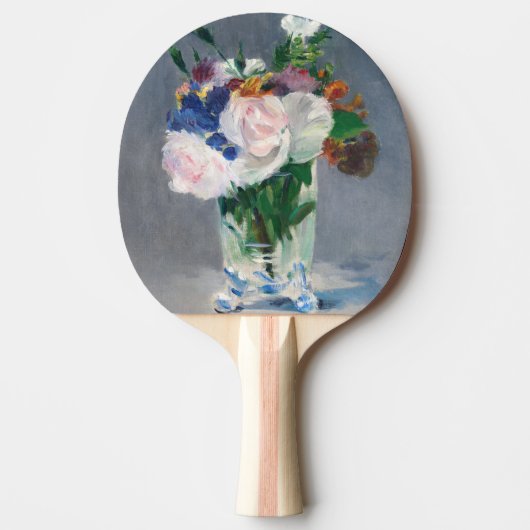 Edouard Manet – 水晶の花瓶の花 卓球ラケット (正面)