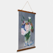 Edouard Manet – 水晶の花瓶の花 吊り下げ型タペストリー (傾斜あり)