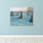 Edouard Manet – 海の景色、穏やかな天気 キャンバスプリント (インサイチュ (ウッドフロア))