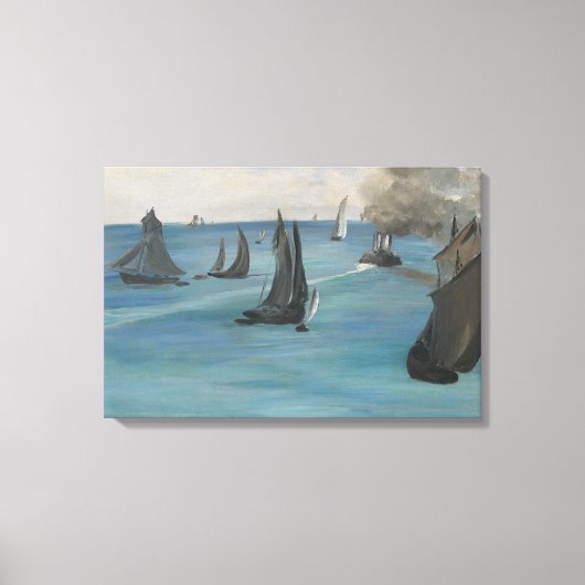 Edouard Manet – 海の景色、穏やかな天気 キャンバスプリント (正面)