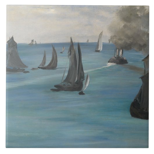 Edouard Manet – 海の景色、穏やかな天気 タイル (正面)