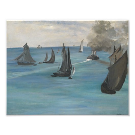 Edouard Manet – 海の景色、穏やかな天気 フォトプリント (正面)