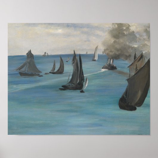 Edouard Manet – 海の景色、穏やかな天気 ポスター (正面)