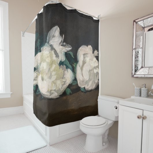 Edouard Manet – 白い牡丹の枝, Secateur シャワーカーテン (インサイチュ)