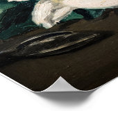 Edouard Manet – 白い牡丹の枝, Secateur ポスター (角)