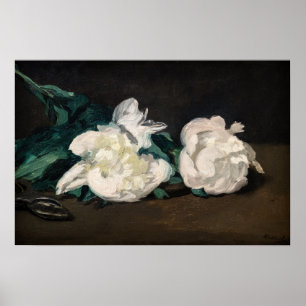 Edouard Manet – 白い牡丹の枝, Secateur ポスター