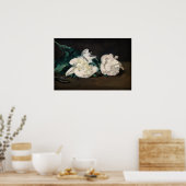 Edouard Manet – 白い牡丹の枝, Secateur ポスター (キッチン)