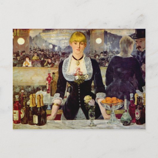 Edouard Manet - A バー at the Folies-Bergere Card ポストカード (正面)