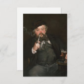 Edouard Manet - A Good Glass of Beer / Le bon bock サンキューカード (正面/裏面)