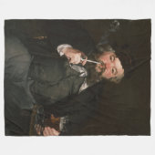 Edouard Manet - A Good Glass of Beer / Le bon bock フリースブランケット (正面(横))