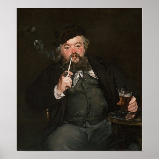 Edouard Manet - A Good Glass of Beer / Le bon bock ポスター (正面)