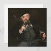 Edouard Manet - A Good Glass of Beer / Le bon bock 招待状 (正面/裏面)