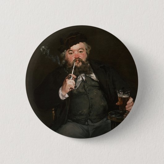 Edouard Manet - A Good Glass of Beer / Le bon bock 缶バッジ (正面)