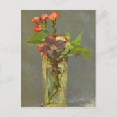 Edouard Manet - Carnations and Clematis in a Cryst ポストカード (正面)