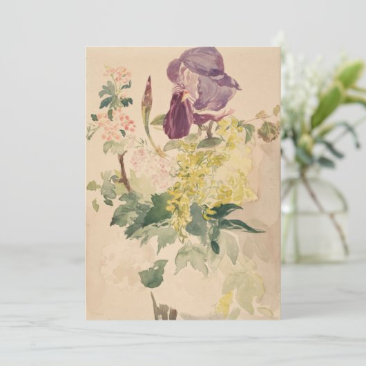 Edouard Manet - Flower Piece with Iris, Laburnum, 招待状 (スタンド正面)