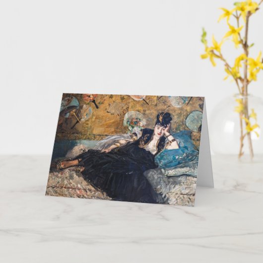 Edouard Manet - Lady with Fans カード (黄色い花)