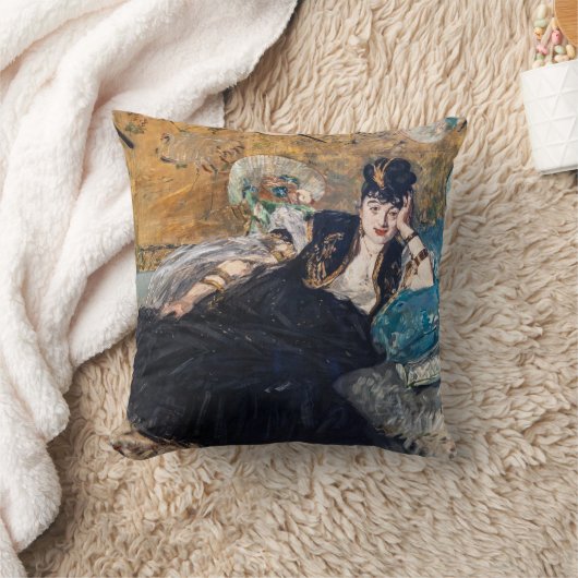 Edouard Manet - Lady with Fans クッション (ブランケット)