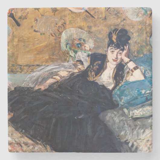 Edouard Manet - Lady with Fans ストーンコースター (正面)