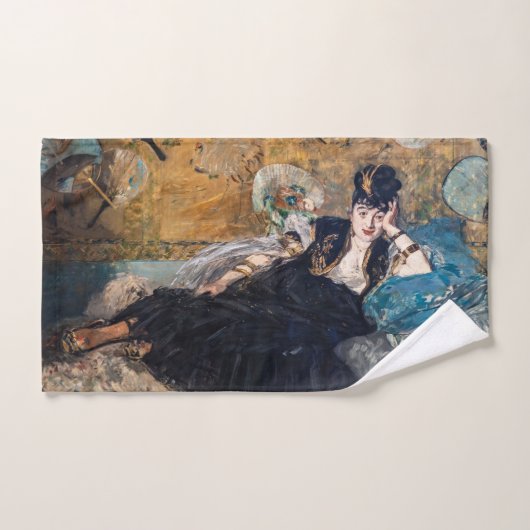 Edouard Manet - Lady with Fans バスタオルセット (ハンドタオル)