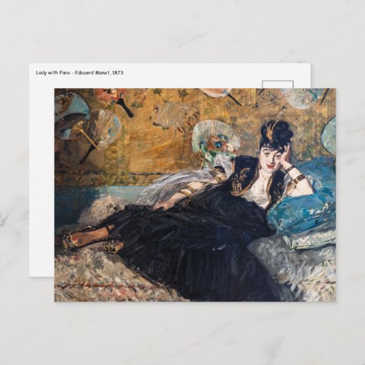 Edouard Manet - Lady with Fans ポストカード (正面/裏面)